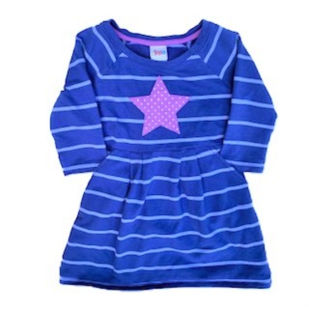 CIRCO LAVENDER STAR PURPLE STRIPED DRESS